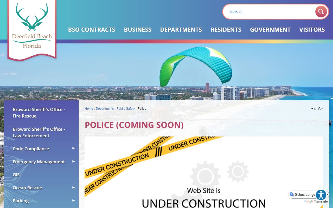 Deerfield Beach police department and criminal records