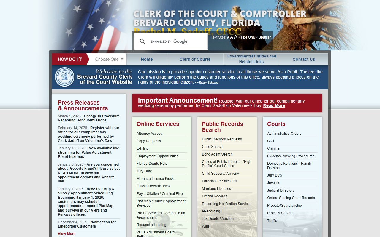 Brevard County Clerk criminal records resources