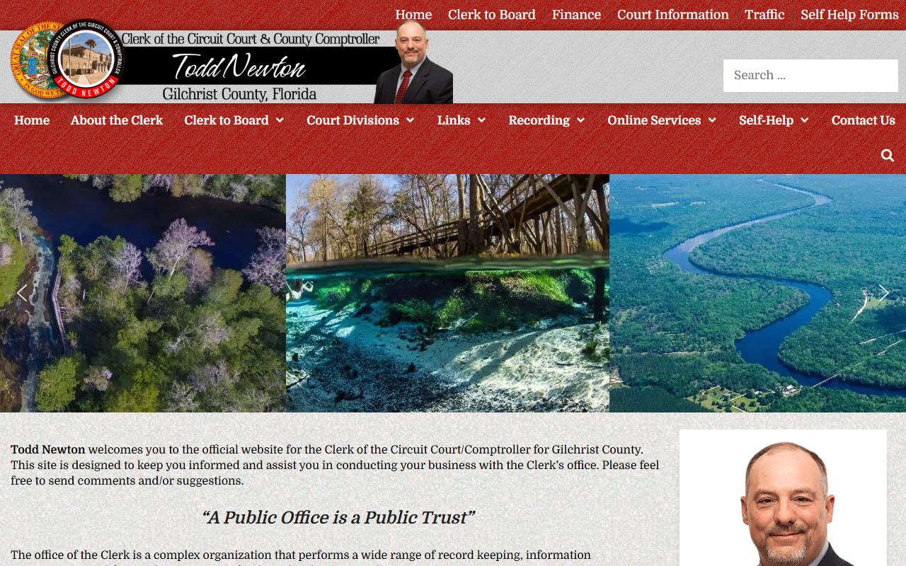 Gilchrist County Clerk criminal records resources